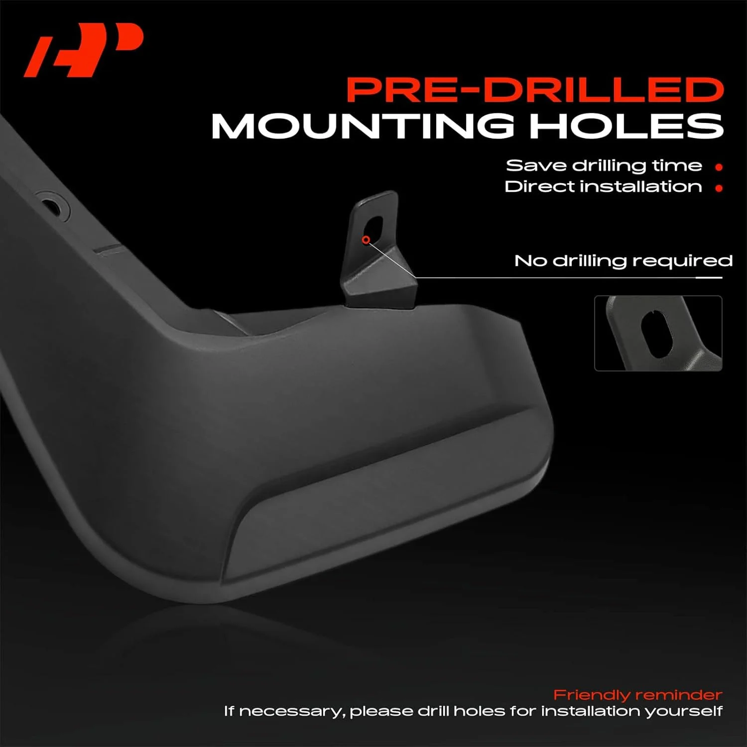 Rear installation of A-Premium mud guards on a Volkswagen ID.4