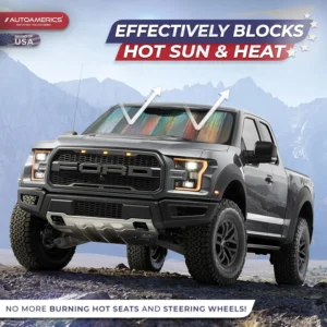 Autoamerics Holographic Car Windshield Sun Shade - Universal EV Protection view 3