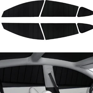 BASENOR [Upgraded Gen2] Tesla Model 3 Side Window Sunshade 2026-2017, 6PCS Full Set Wrinkle-Free Window Covers for Kids, Camping & Privacy Rest, Rear Windshield Reflective UV Protection view 1