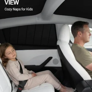 BASENOR [Upgraded Gen2] Tesla Model 3 Side Window Sunshade 2026-2017, 6PCS Full Set Wrinkle-Free Window Covers for Kids, Camping & Privacy Rest, Rear Windshield Reflective UV Protection view 6
