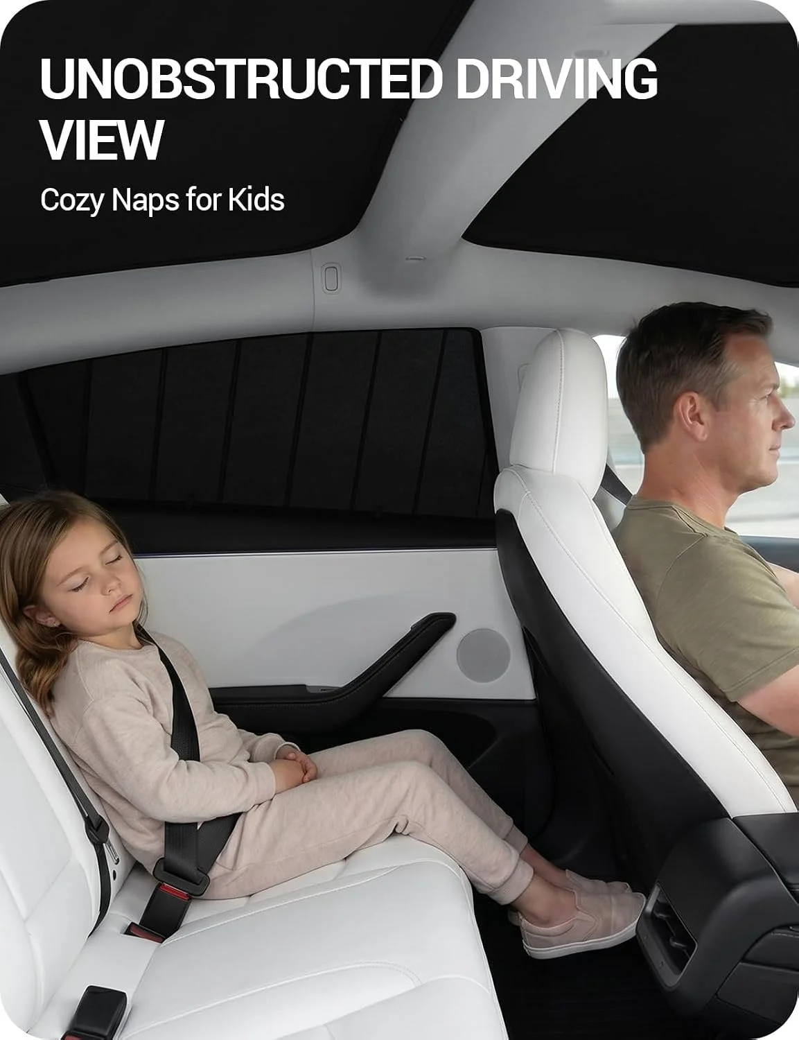 Easy installation of Tesla Model 3 sunshades