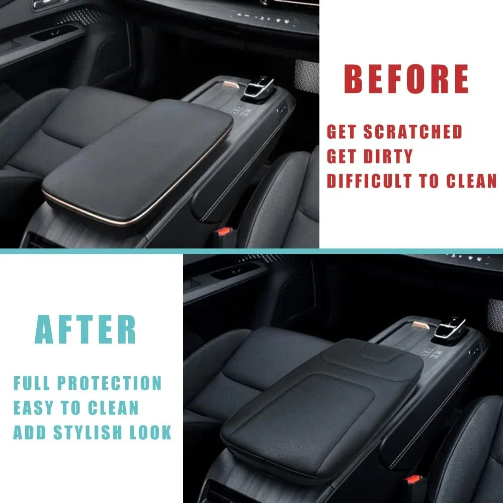 Waterproof PU leather of BestEvMod EV armrest pad cover demonstrating spill resistance