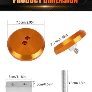 Billet Aluminum Jack Pucks for Corvette & Porsche view 2