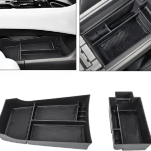 Center Console Organizer Compatible with Nissan Rogue 2021-2025 2026 Armrest Storage Box Insert Tray Interior Secondary Accessories(2PCS Center Console Tray) view 1