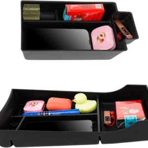 Center Console Organizer Compatible with Nissan Rogue 2021-2025 2026 Armrest Storage Box Insert Tray Interior Secondary Accessories(2PCS Center Console Tray) view 3