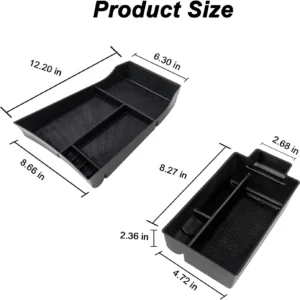 Center Console Organizer Compatible with Nissan Rogue 2021-2025 2026 Armrest Storage Box Insert Tray Interior Secondary Accessories(2PCS Center Console Tray) view 5