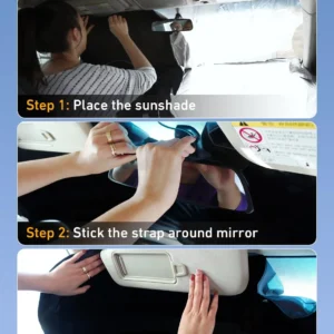 EcoNour Windshield Sunshade Compatible for Nissan Ariya 2023 2024 2025, Sun Visor for Front Windshield & Window Sun Shade Cover, UV Heat Blocker & Protector, Car Accessories view 5
