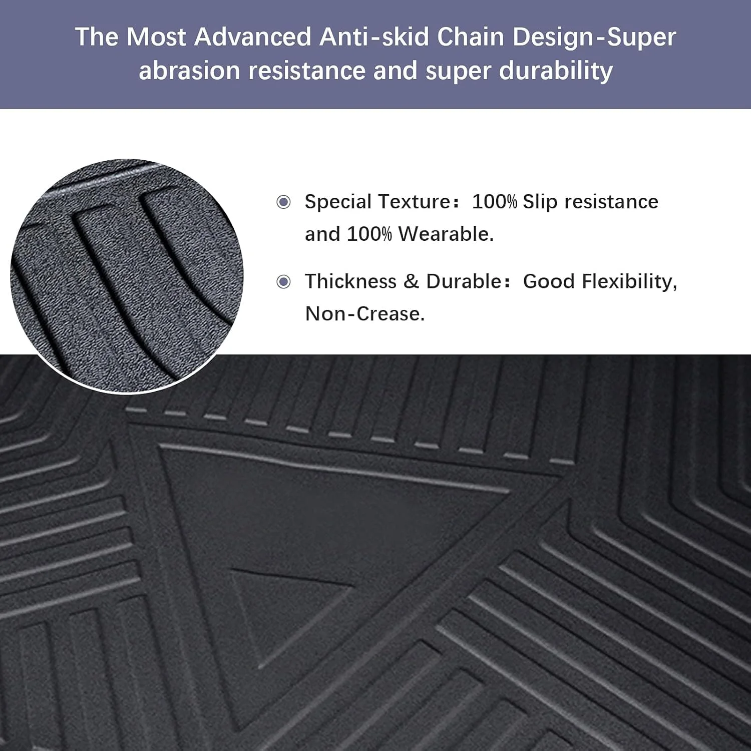 Raised edges of Elsetyler Cargo Liner effectively contain spills