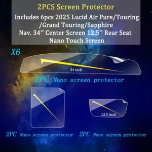 EUEKY 6-Piece Screen Protector for Lucid Air's Stunning Displays view 2