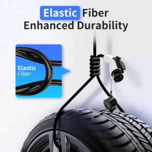EV Charger Extension Cable 21FT 50A Level 2 - Heavy Duty J1772 Extension Cord, 240V Waterproof 8 Gauge UL Certified EV Charging Extension Cord (21FT,50A) view 3