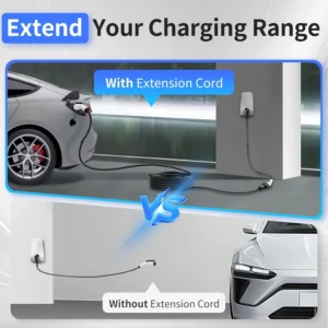 EV Charger Extension Cable 21FT 50A Level 2 - Heavy Duty J1772 Extension Cord, 240V Waterproof 8 Gauge UL Certified EV Charging Extension Cord (21FT,50A) view 6