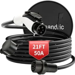 EV Charger Extension Cable 21FT 50A Level 2 - Heavy Duty J1772 Extension Cord, 240V Waterproof 8 Gauge UL Certified EV Charging Extension Cord (21FT,50A)