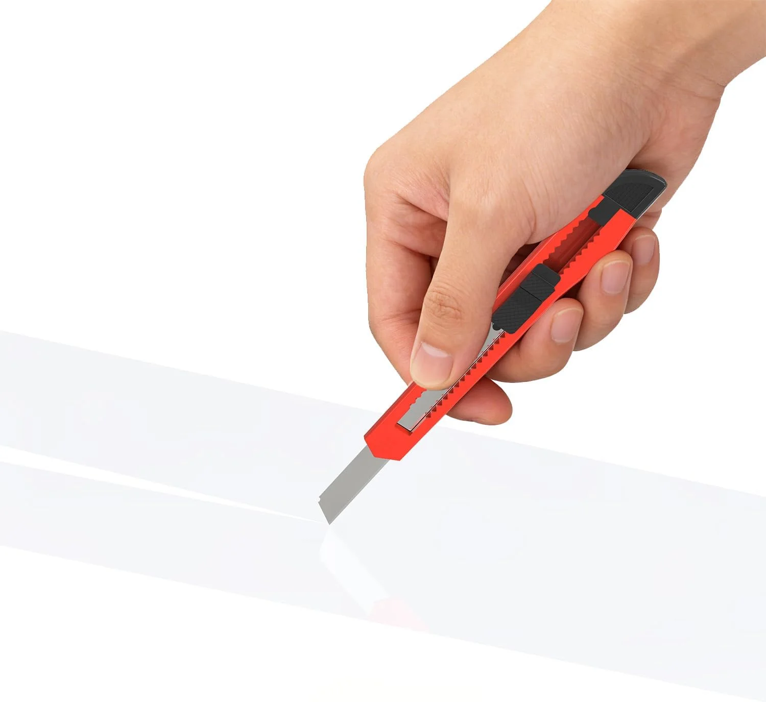 Detail showing the adhesive side of paint protection film