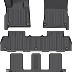 for Rivian R1S 2025 Models - Custom Car Mats - Maximum Coverage, All Weather, Laser Measured - This Full Set Includes 1st, 2nd and 3rd Rows view 5