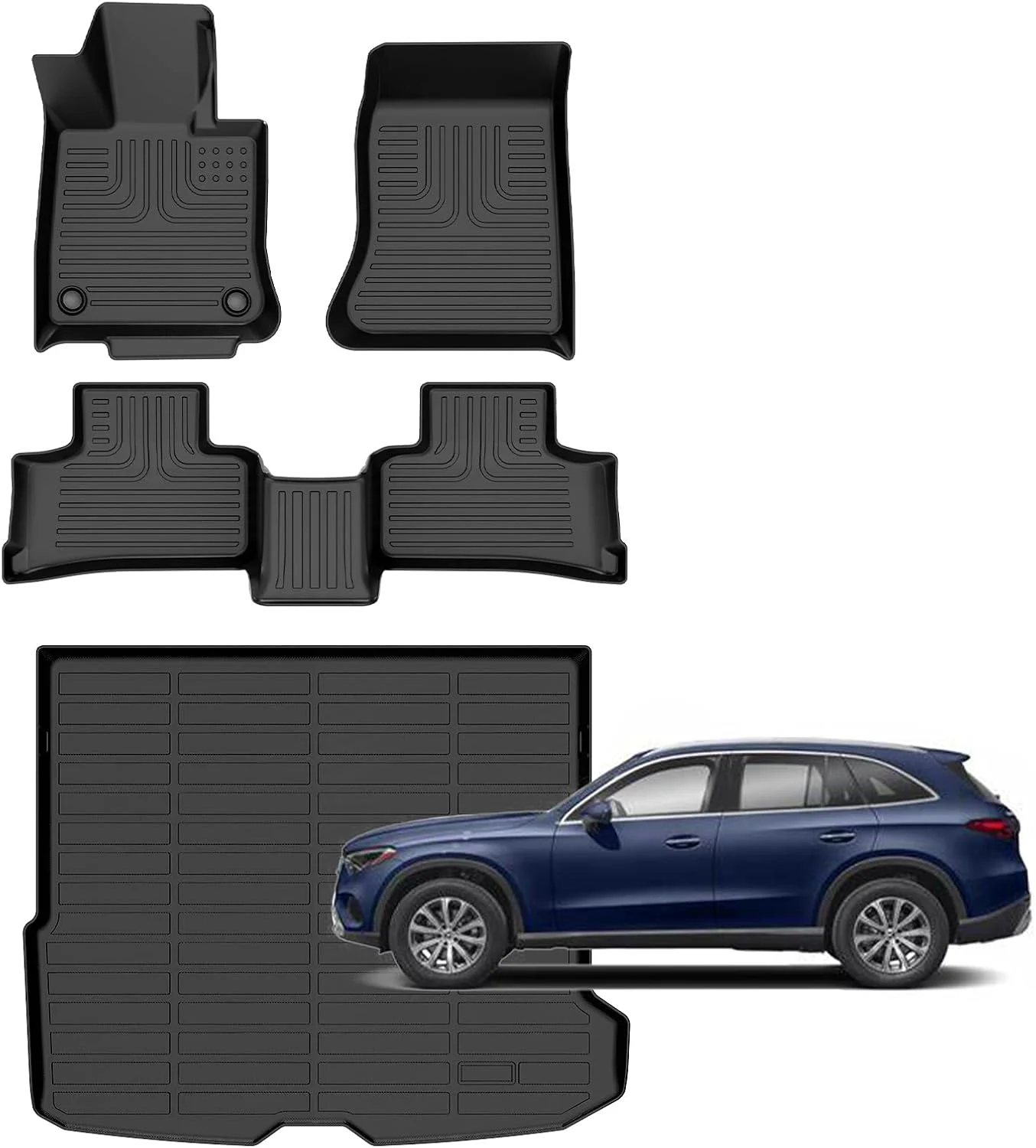 for Volvo EX30 Floor Mats 2025, All Weather Car Mats Cargo Liner Accessories