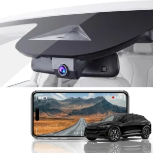 Front 4K Dash Cam for Ford Mustang Mach-E 2021 2022 2023 2024 2025 2026 GT Select Premium,OEM-Style,Loop Recording,G-Sensor,Built-in WiFi,64GB Card view 1