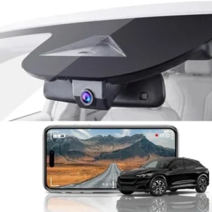 Front 4K Dash Cam for Ford Mustang Mach-E 2021 2022 2023 2024 2025 2026 GT Select Premium,OEM-Style,Loop Recording,G-Sensor,Built-in WiFi,64GB Card
