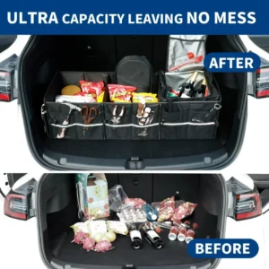 Front Trunk Organizer with Leakproof Cooler Bag for Tesla Model Y Model 3 2017-2025, Frunk Storage Collapsible Container Box Compatible with Front Rear Trunk Seats for Accessories, Black view 6
