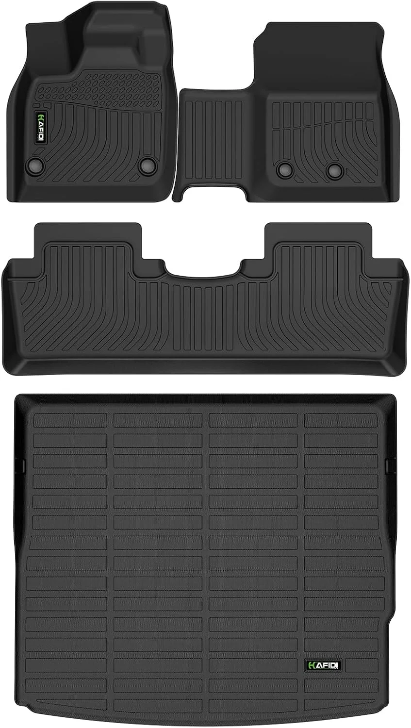 HAFIDI EV Floor Liner showing precise fitment around car interior elements