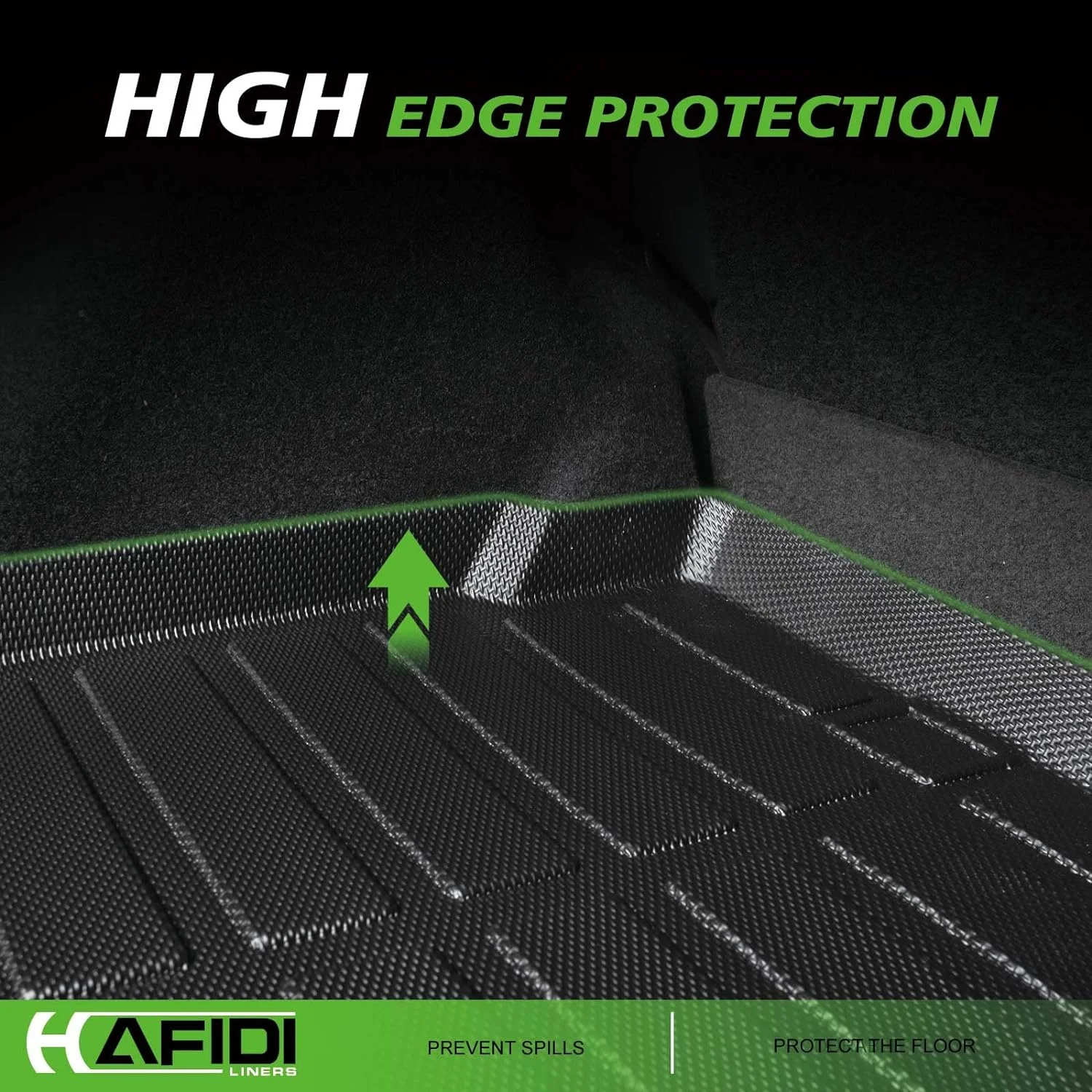 HAFIDI EV Floor Liner demonstrating its anti-slip backing