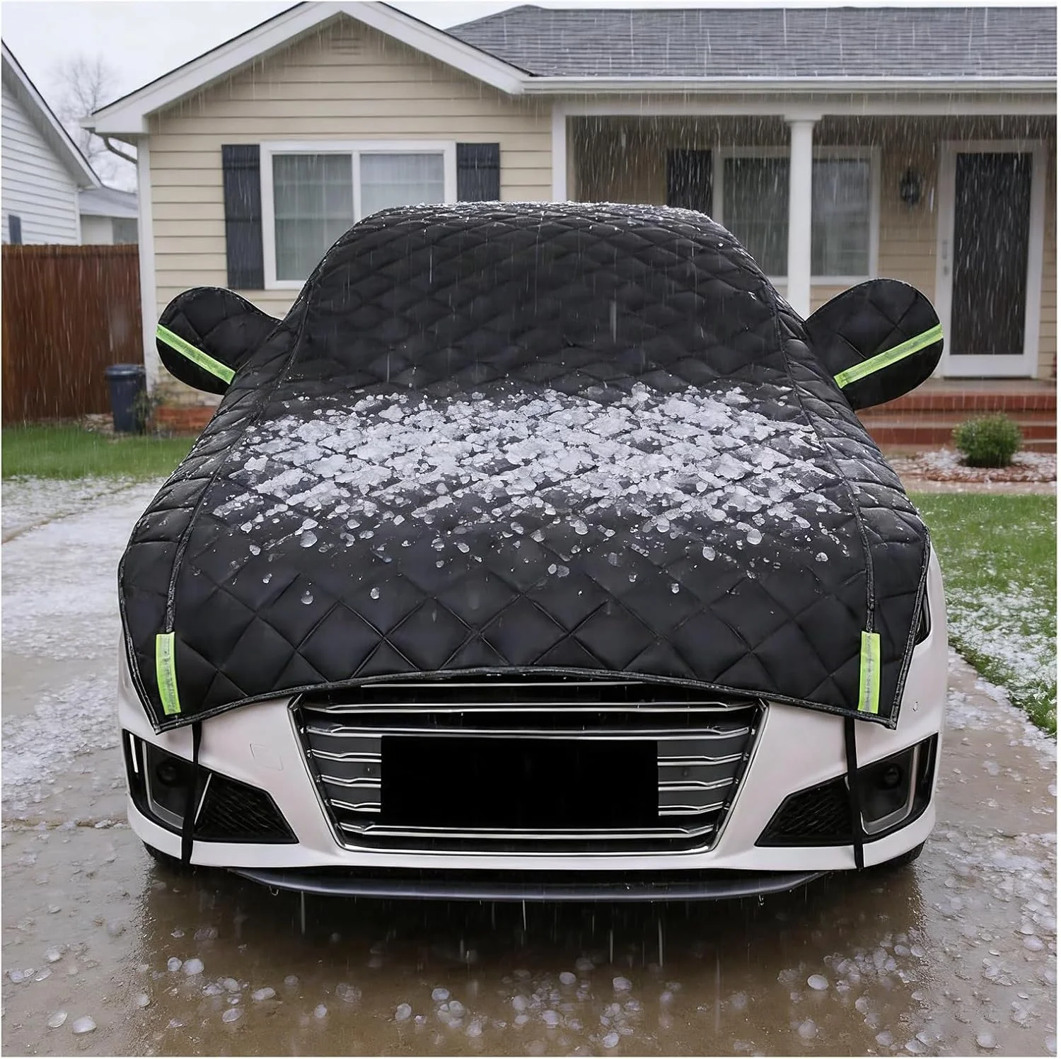 Multi-layer construction of Hail Protector car cover