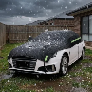 Hail Protector Padded Blanket Car Cover: Universal All-Weather EV Protection view 2