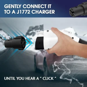 J1772 Charger Adapter Compatible Tesla Model 3/Y/X/S[Security Check ] 80 Amp / 240 AC-Compatible with SAE J1772 Charger[Only for Tesla Car] view 2