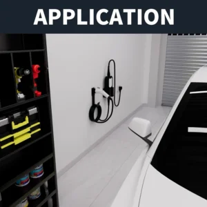 Joinfworld EV Charger Holder Wall Mount Kit EV Charger Holster Dock for SAE J1772 Connector J-Hook EV Charger Cable Holder & EV Charging Box Holder for Electric Vehicles view 5