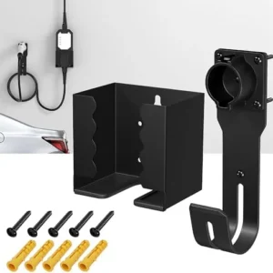 Joinfworld EV Charger Holder Wall Mount Kit EV Charger Holster Dock for SAE J1772 Connector J-Hook EV Charger Cable Holder & EV Charging Box Holder for Electric Vehicles view 7