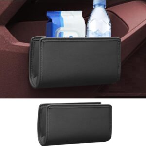 KHGUZ Car Seat Side Storage Pocket: Premium Leather Organizer