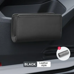 KHGUZ Car Seat Side Storage Pocket: Premium Leather Organizer view 2