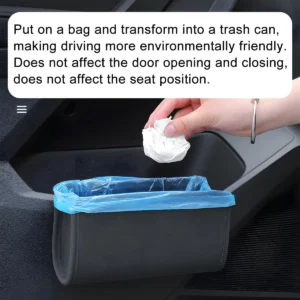KHGUZ Car Seat Side Storage Pocket: Premium Leather Organizer view 5