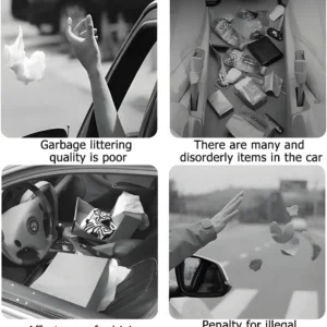 KHGUZ Car Seat Side Storage Pocket: Premium Leather Organizer view 6