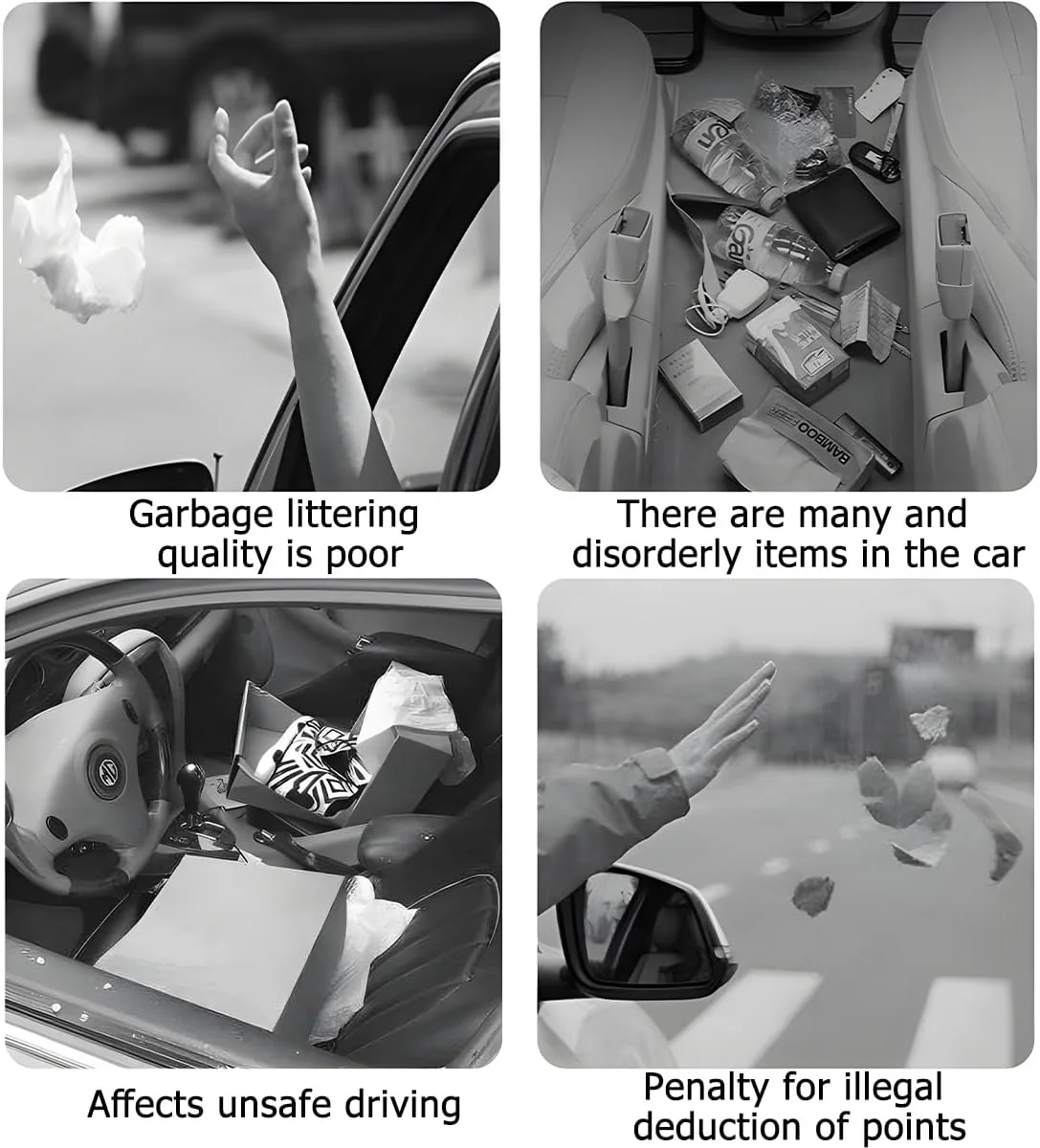 KHGUZ organizer attached to the back of a car seat, showing rear passenger access