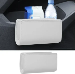 KHGUZ Car Seat Side Storage Pocket: Premium Leather Organizer