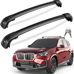 KINGGERI 300lbs Roof Rack Cross Bars - Compatible with BMW X1 U11 2023-2026 with Flush Side Rails, Lockable Heavy Duty Aluminum Roof Rails Crossbars Luggage Accessories Cargo Carrier view 1