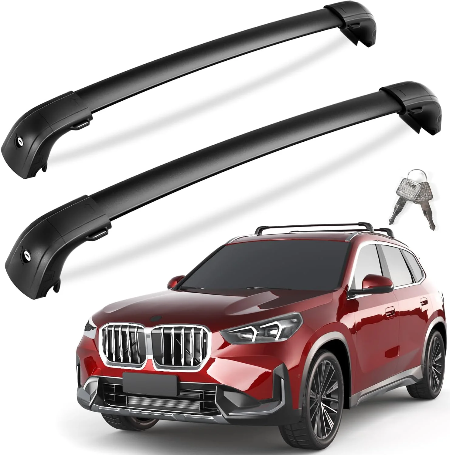 KINGGERI Roof Rack Cross Bars for BMW X1 U11 - Side View