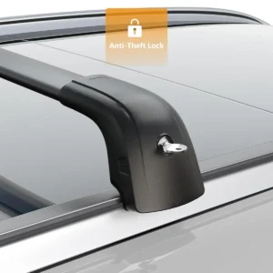 KINGGERI 300lbs Roof Rack Cross Bars - Compatible with BMW X1 U11 2023-2026 with Flush Side Rails, Lockable Heavy Duty Aluminum Roof Rails Crossbars Luggage Accessories Cargo Carrier view 4