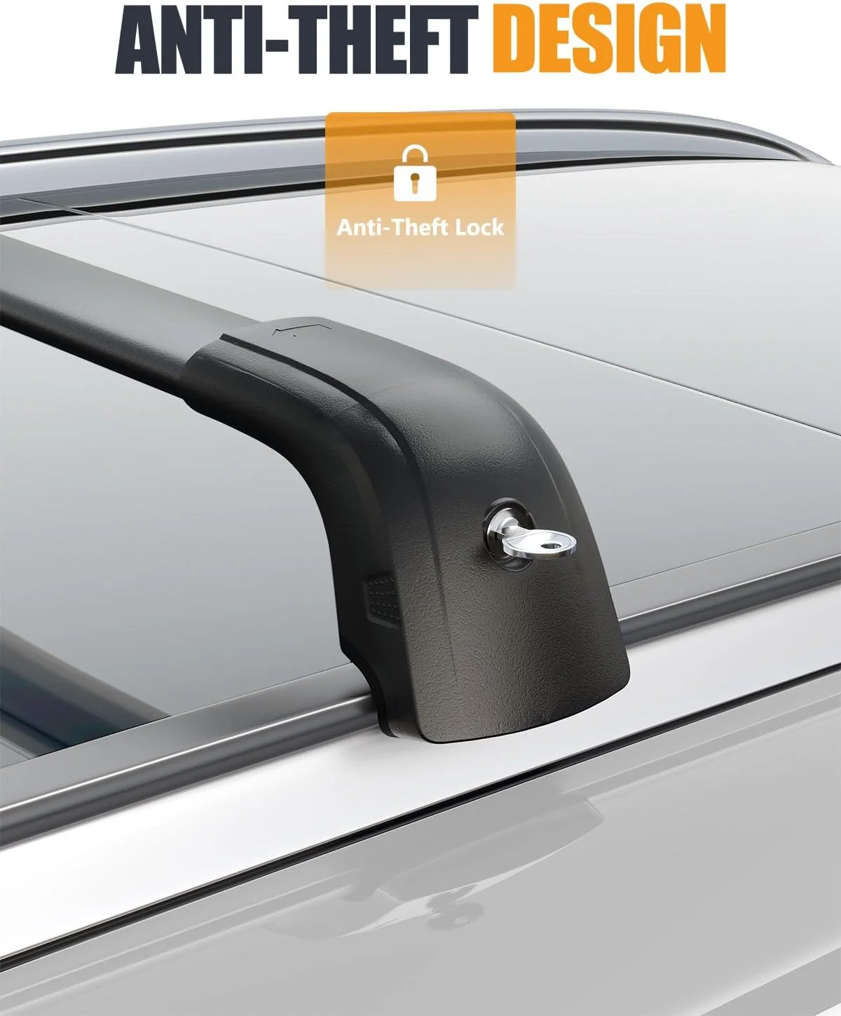 Aerodynamic profile of KINGGERI Roof Rack Cross Bars