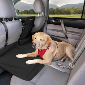 Kurgo Rover Backseat Bridge Dog Car Extender, Seat Bridge for Dogs, Padded Pet Car Barrier, Reversible, Water Resistant, Universal Fit, Up to 75 lbs view 1