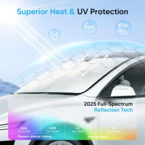 KUST Windshield Sun Shade for Audi Q4 E-tron Custom Fit Sun Visor view 2