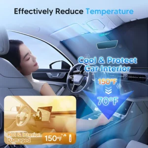 KUST Windshield Sun Shade for Audi Q4 E-tron Custom Fit Sun Visor view 3