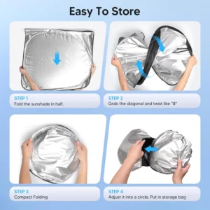 KUST Windshield Sun Shade for Audi Q4 E-tron Custom Fit Sun Visor view 7