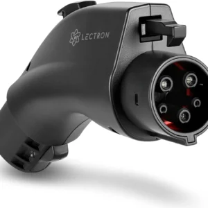 Lectron NACS to J1772 EV Charging Adapter - Compatible with Tesla Wall Connectors, Destination Chargers, & Mobile Connectors (80A, 240V) - for J1772 Electric Vehicles - UL 2252 Certified (Black) view 1