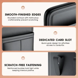 LEIWOOR Car Door Organizer & Cup Holder: Premium EV Interior Upgrade view 4