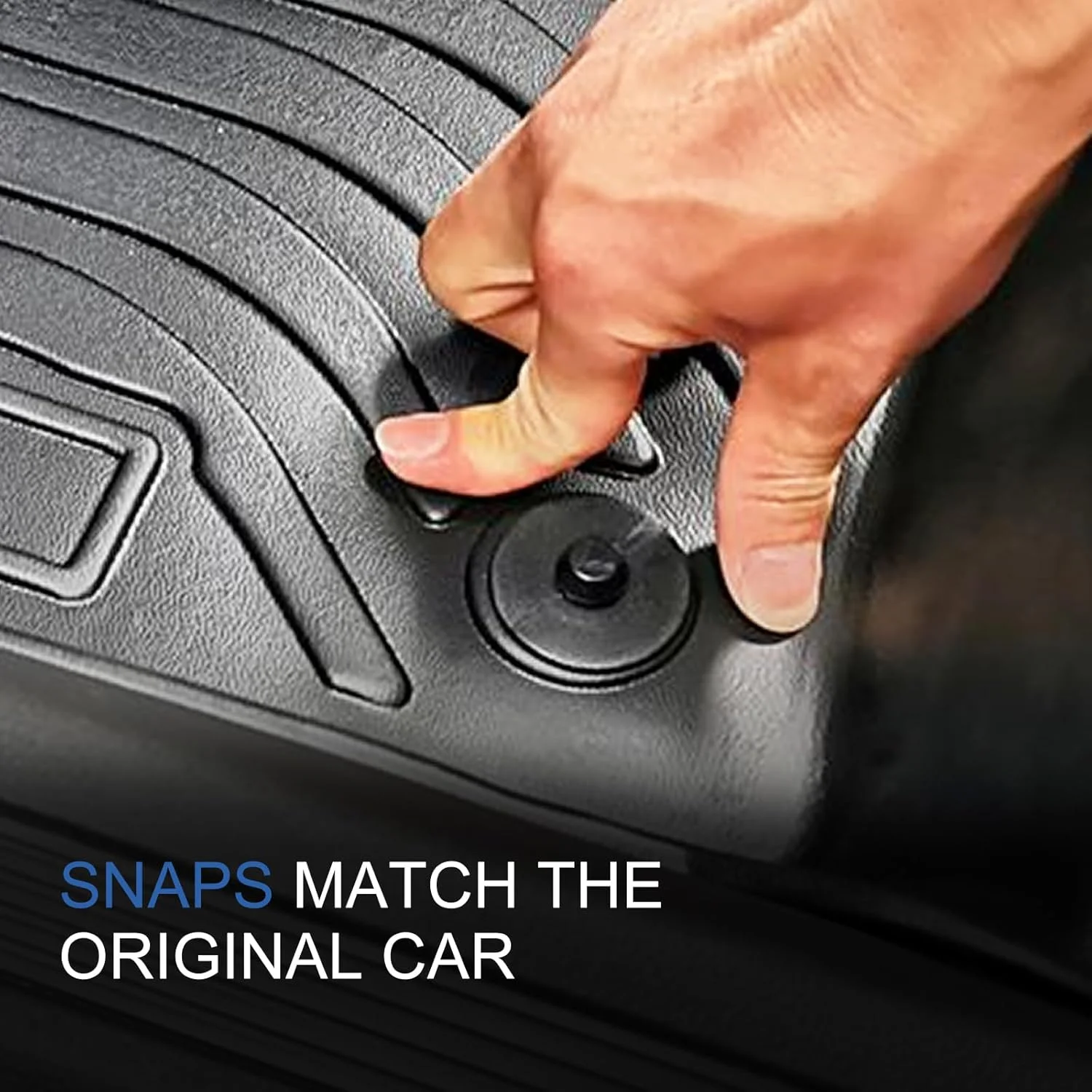 Demonstration of easy cleaning for LUCKEASY TPE floor mats for Volvo EX30
