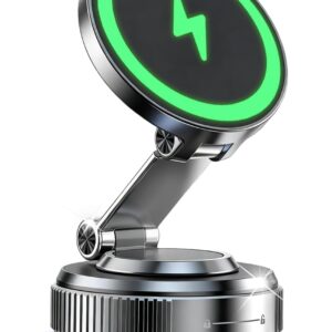 MagSafe Car Mount Charger: 15W Fast Magnetic Wireless Charging
