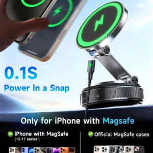 MagSafe Car Mount Charger: 15W Fast Magnetic Wireless Charging view 6