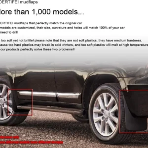 MOERTIFEI Car Mudguard Fender Splash Guards for All EVs view 3