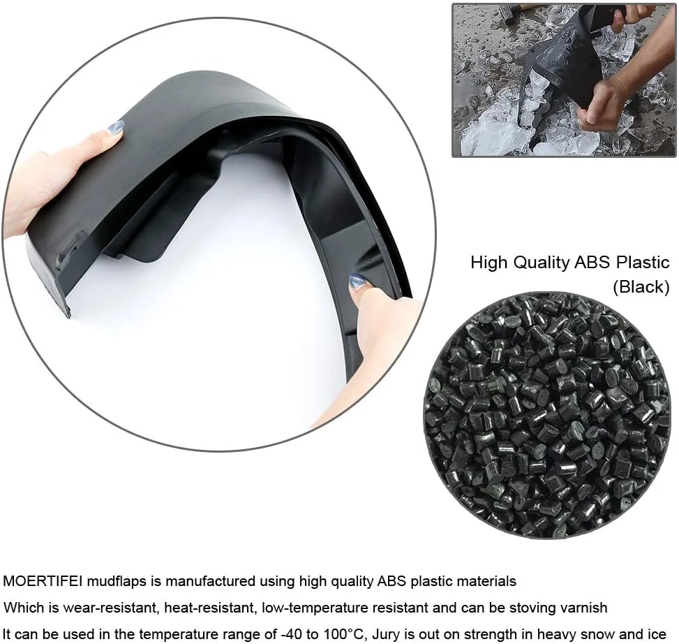 Illustration of the simple installation process for MOERTIFEI EV Mudguards